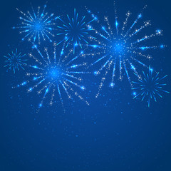 Blue fireworks