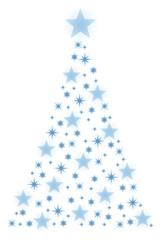クリスマスツリーテンプレート　ブルー
