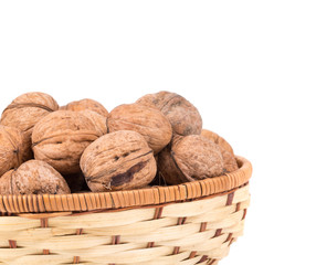 walnuts on basket