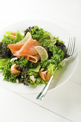 Salad with salmon