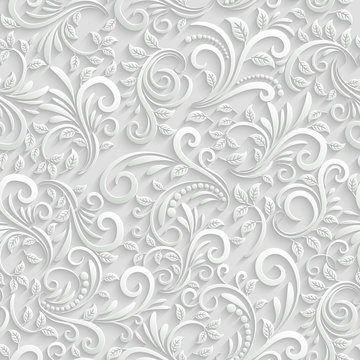 Floral 3d Seamless Background
