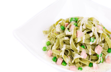 Fresh pasta tagliatelle