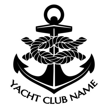 Black and White Yacht Club Logo