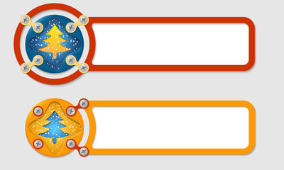 abstract boxes for any text and Christmas tree