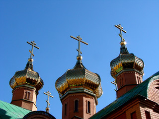 Fototapeta na wymiar Chapel in Achair monastery, Omsk region, Siberia, Russia