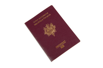 Obraz premium French passport on a white background
