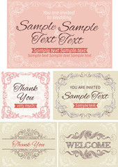 Vector banners with inscriptions  at retro style
