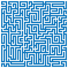 Maze labyrinth blue
