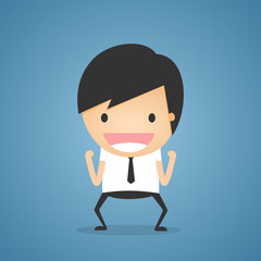 Businessman gesture of success