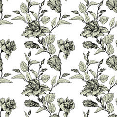 vintage vector floral seamless pattern