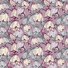 vintage vector floral seamless pattern