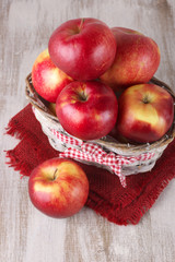 Red apples in basket