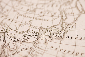 世界地図　東アジア