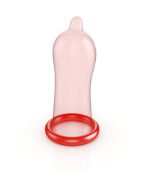 3d shinny and glossy red condom