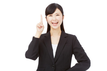指差すビジネスウーマン