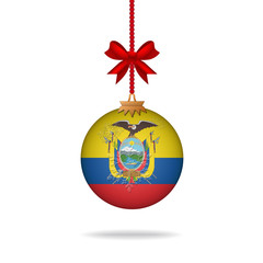 Christmas ball flag Ecuador