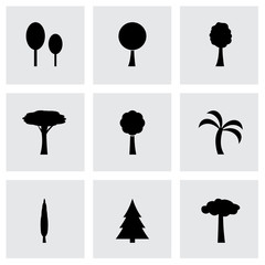 Vector trees icon set