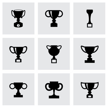 Vector trophy icon set