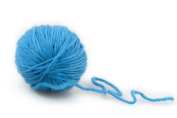 blue ball of yarn