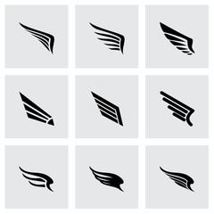 Vector wing icon set - 74070456