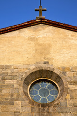 rose window  italy  lombardy     in  the barza   old   church