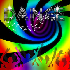 Dance poster rainbow spinning vortex