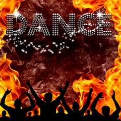 Dance poster hot devilish flames