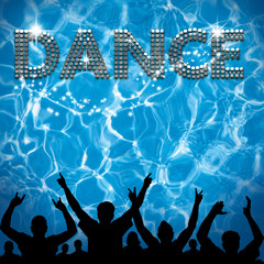 Dance poster pool party - obrazy, fototapety, plakaty