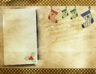 Vintage Christmas background with copy space