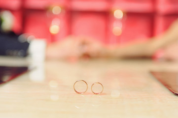 Two Rings on Cafe Table