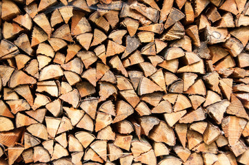 Stacked logs