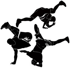 breakdance silhouette break dance