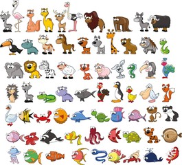 Набор милый мультфильм животных
