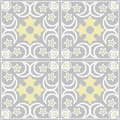 Patchwork seamless pattern with geometric elements retro colors