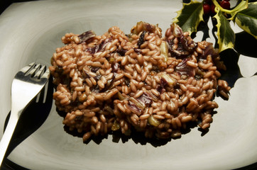 Riso al radicchio rosso Cucina italiana Expo Milan 2015 Natale