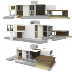 3d modern house collection