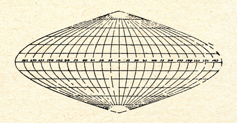 Sinusoidal map projection - 74075642