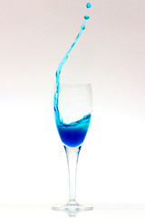 Blue sparkling wine