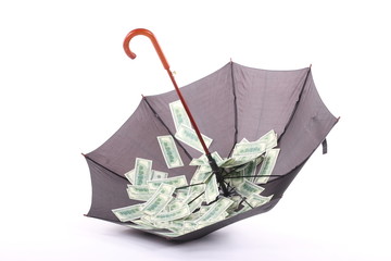 Umbrella with money