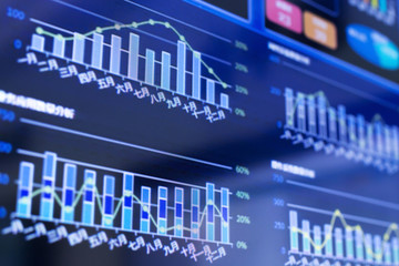 business financial report display on screen
