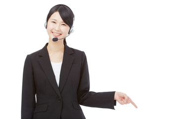 指差すオペレーター