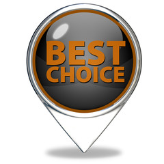 Best choice pointer icon on white background