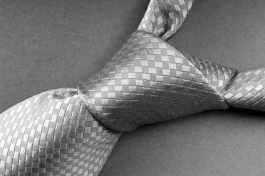 Silk Necktie in Black and White