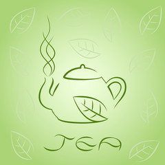 Tea card template for design