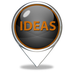 Ideas  pointer icon on white background