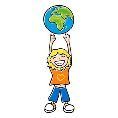 boy with his hands up