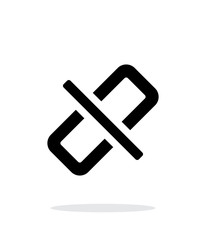 Broken link simple icon on white background.