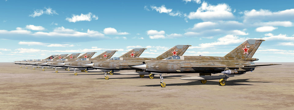 Soviet supersonic jet fighter aircrafts of the cold war