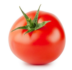 Bright red tomato with handle