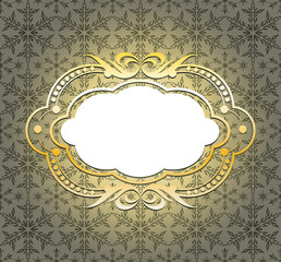 Christmas decoration frame. Snowflake Abstract Background.